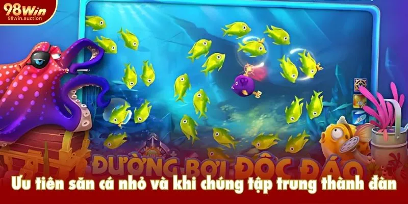 Ưu tiên săn cá nhỏ và khi chúng tập trung thành đàn