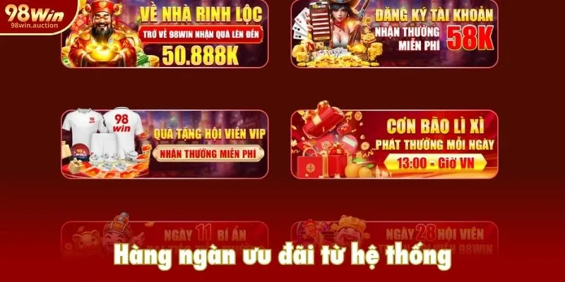 Hàng ngàn ưu đãi từ hệ thống Hàng ngàn ưu đãi từ hệ thống